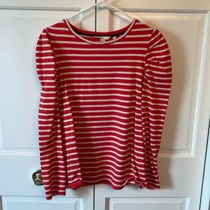 Coral and striped Boden tee